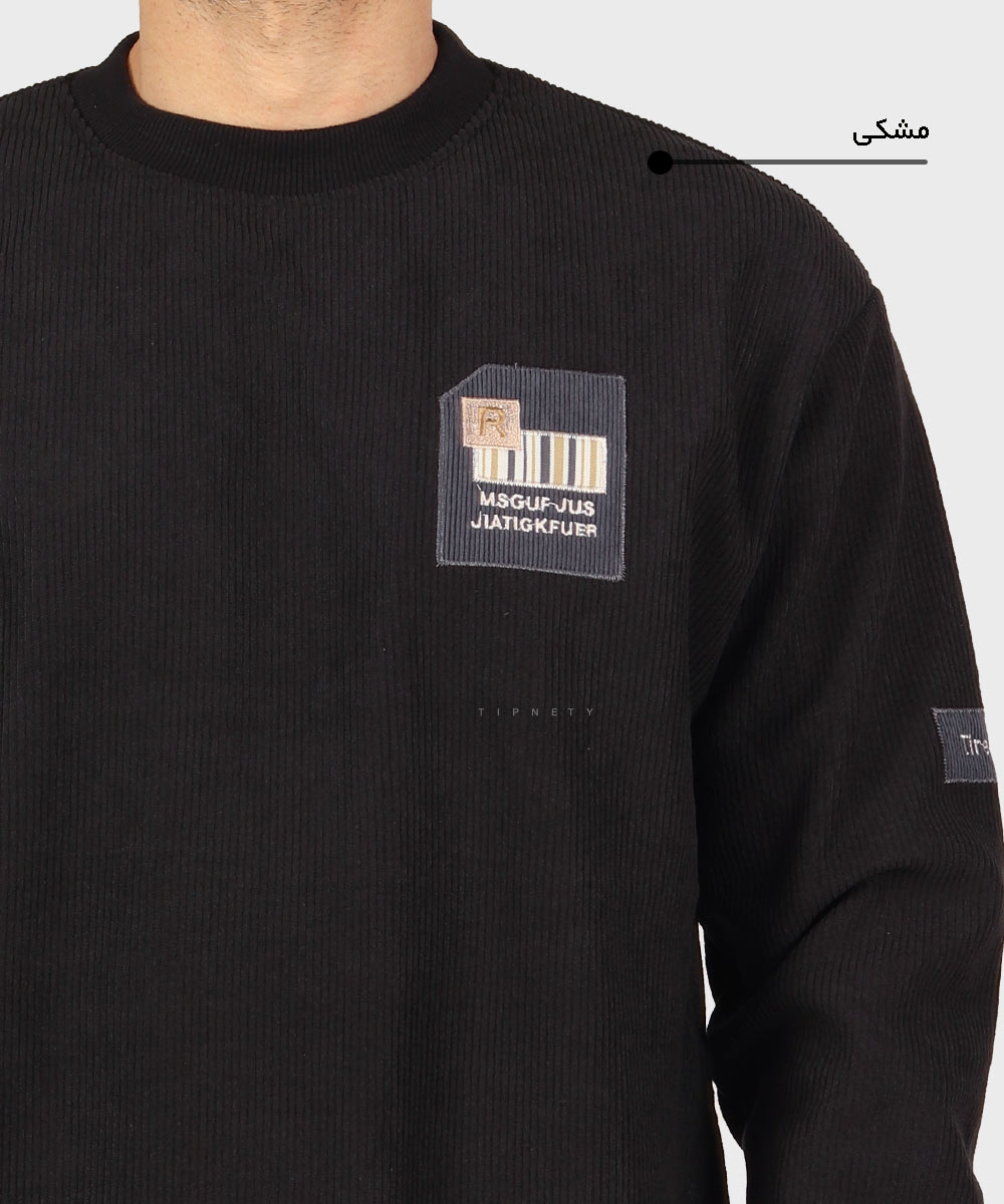                                         خاکی طوسی مشکی پاییزه پلیور 9803  - تصویر 7