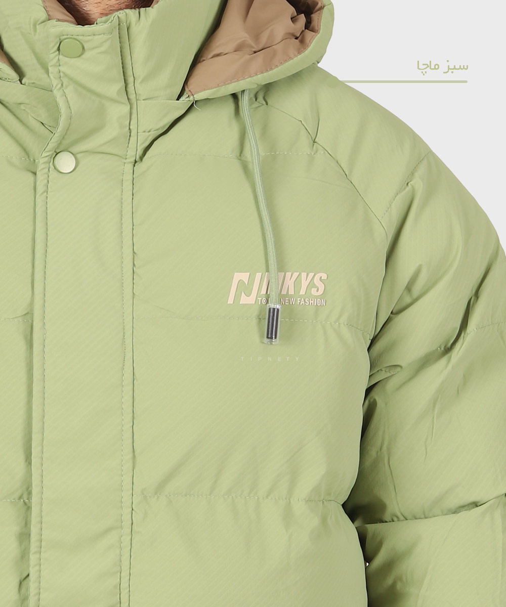                               یاسی تیره خاکی مشکی شیری زمستانه کاپشن 0305  - تصویر 5