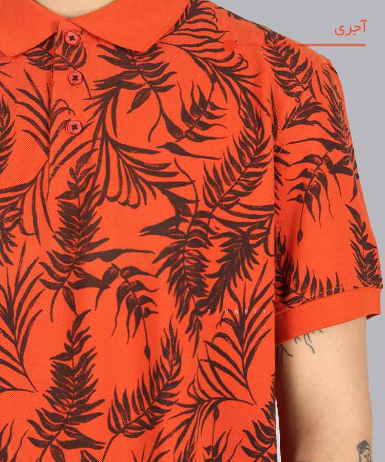                                                                                       آجری سفید ملانژ بنفش لجنی خردلی تیشرت یقه دار 1434  - تصویر 5