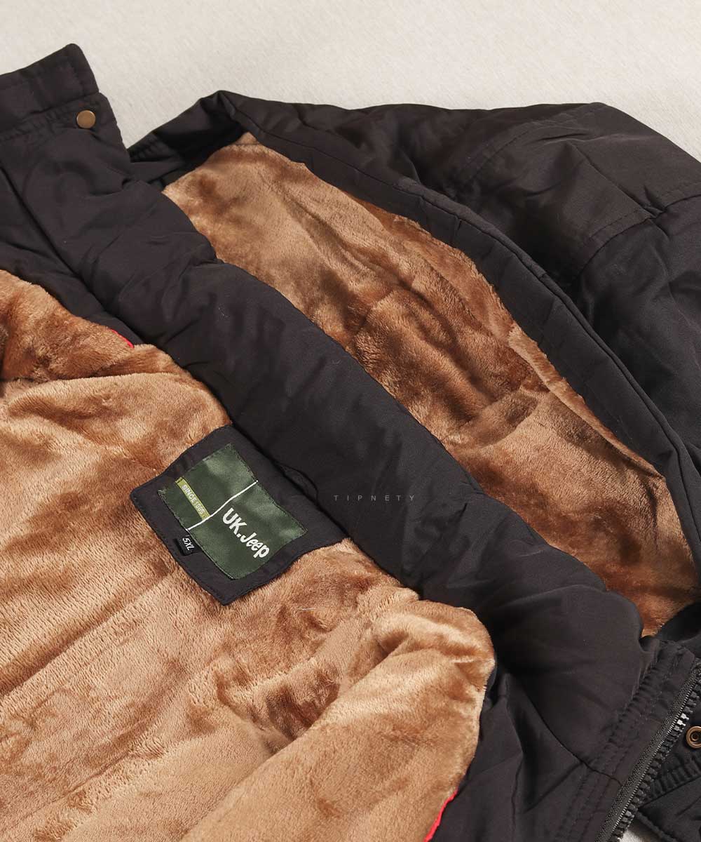                 لجنی شتری مشکی زمستانه کاپشن 1922  - تصویر 10