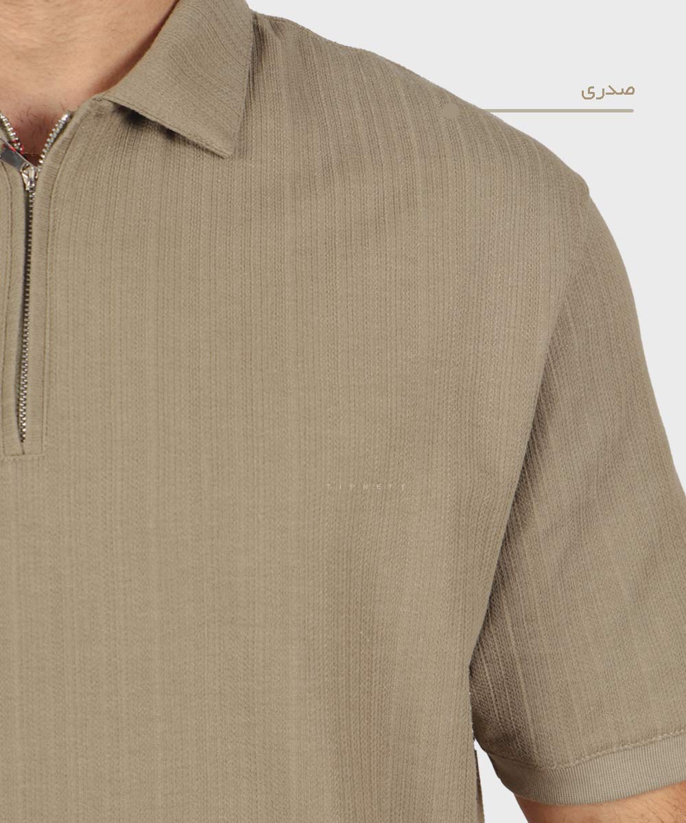             صدری مشکی کرم سورمه ای شیری تیشرت یقه دار 4208  - تصویر 8