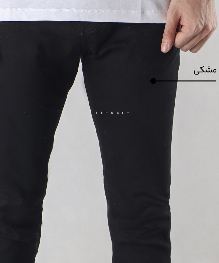                                                                                                     مشکی ذغالی تینت سورمه ای شلوار جین اسکینی 3819  - تصویر 4