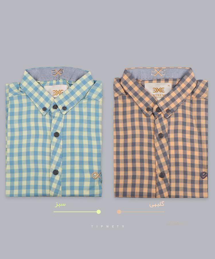                                                                                                                                                                                       قرمز سبز صورتی گلبهی کرم نوک مدادی پیراهن آستین بلند فیت 0607  - تصویر 4