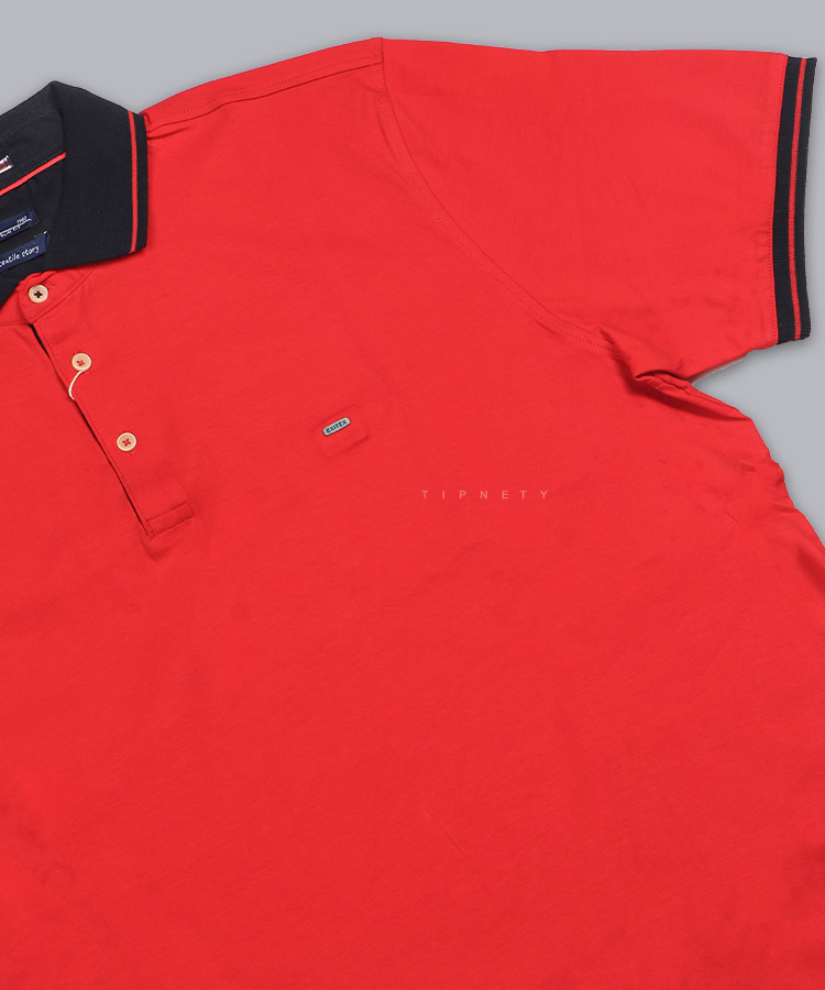                                     قرمز تیشرت یقه دار 8115  - تصویر 3