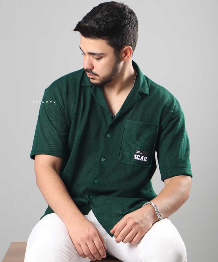                                                                                 مشکی سفید طوسی سبز پیراهن یقه انگلیسی 0765  - تصویر 5