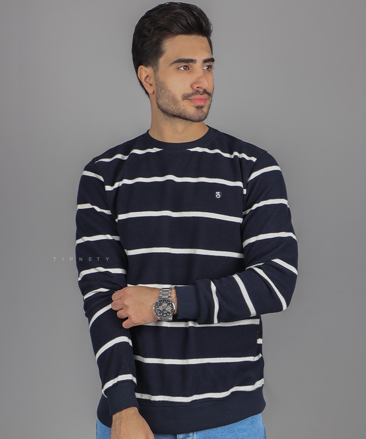                                                                                                                                                                                                 ملانژ زرشکی سفید سورمه ای کله غازی پاییزه پلیور 5226  - تصویر 3