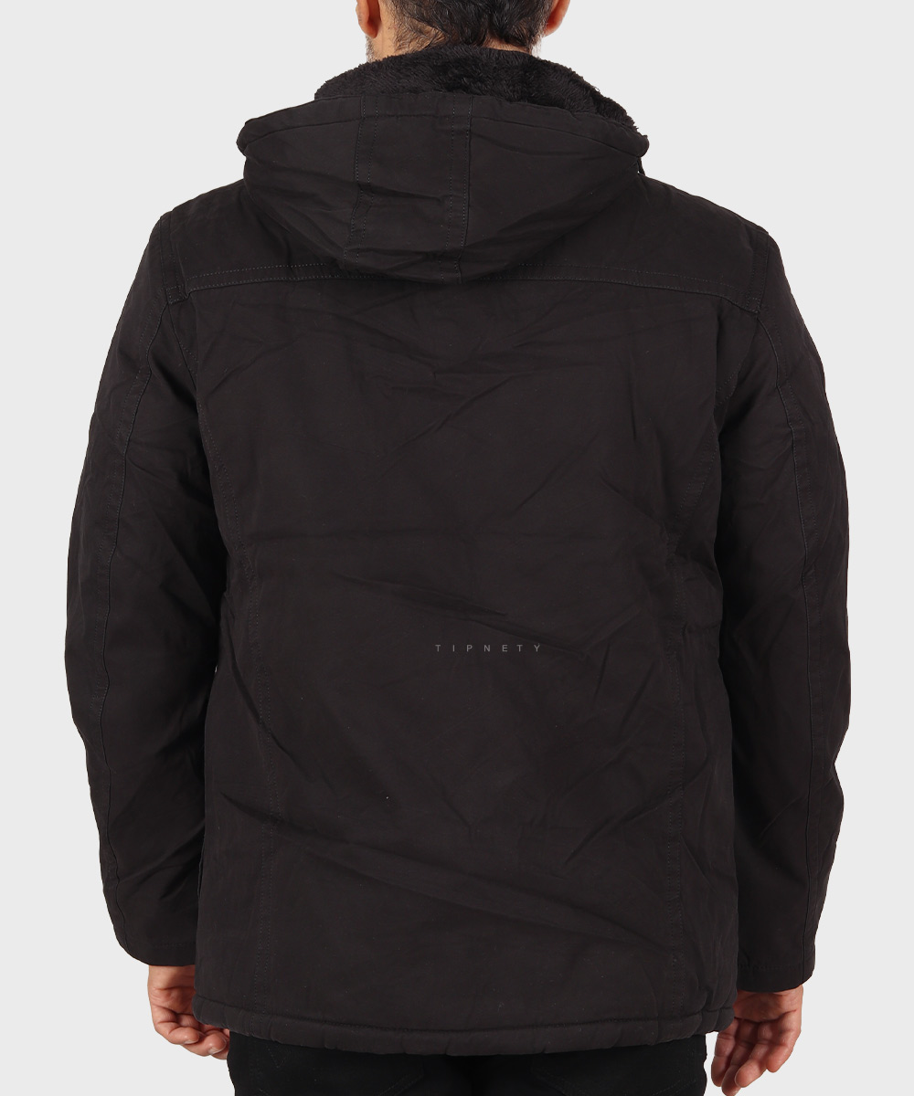                         مشکی لجنی شتری زمستانه کت کتان 8815  - تصویر 11