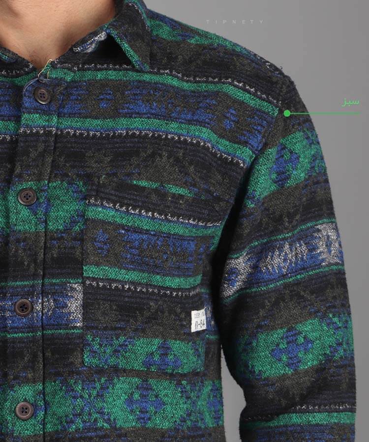                                                                                                                                                 آجری سبز زرشکی پاییزه پیراهن 0850  - تصویر 5