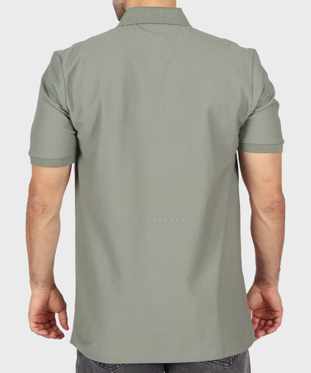             سبز کرم تیشرت یقه دار 0592  - تصویر 6