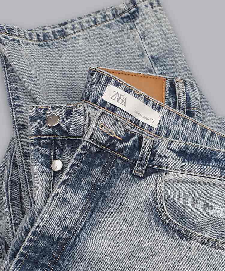 شلوار جین بگ مردانه آبی چرک 6073