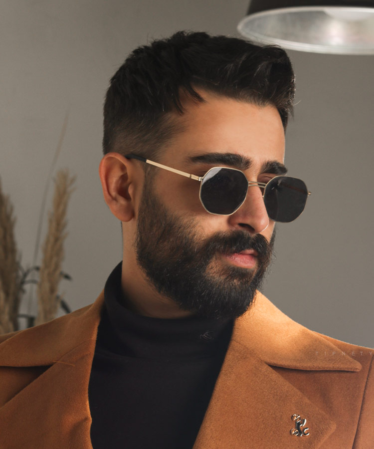 عینک آفتابی فریم چند ضلعی 3186