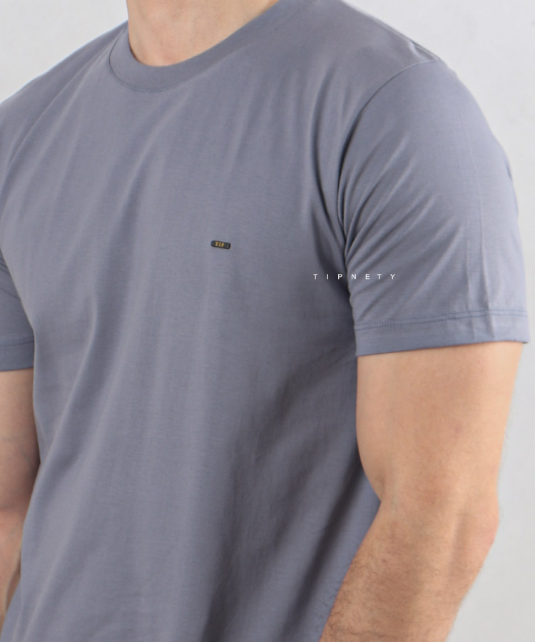 تیشرت ساده طوسی مردانه برند تیپ نتی 9131