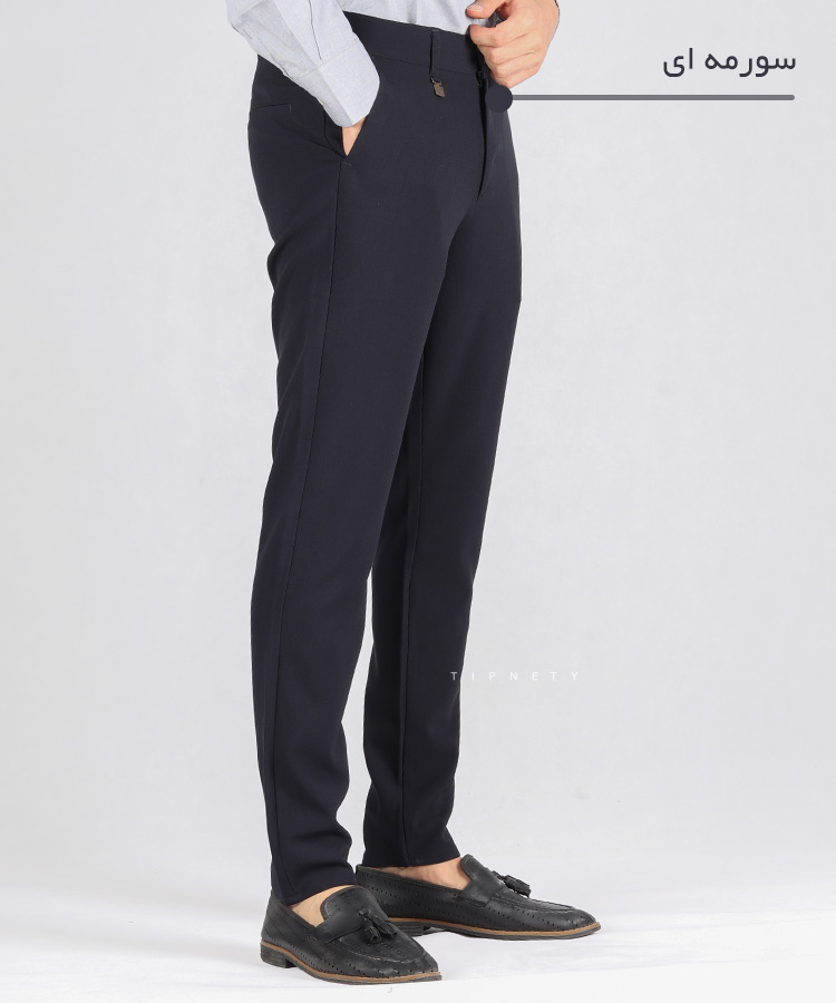                                                                                                           طوسی نوک مدادی سورمه ای مشکی سبز شلوار پارچه ای فیت 0680  - تصویر 5