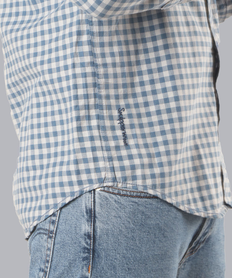                                                                                                                         خردلی آبی طوسی سبز سورمه ای پیراهن آستین بلند فیت 2490  - تصویر 6