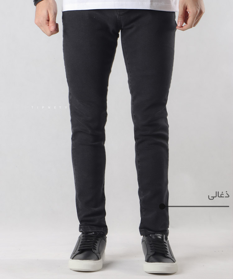                                                                                                     مشکی ذغالی تینت سورمه ای شلوار جین اسکینی 3819  - تصویر 5