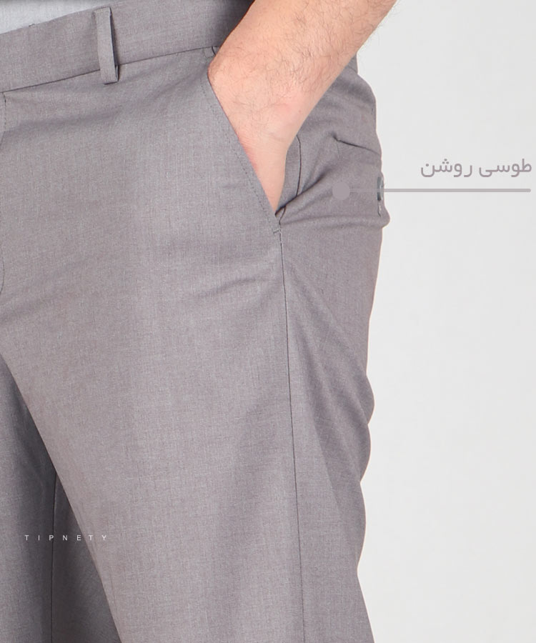                                           طوسی روشن شکلاتی کرم طوسی تیره سورمه ای مشکی شلوار پارچه ای راسته 0909  - تصویر 8