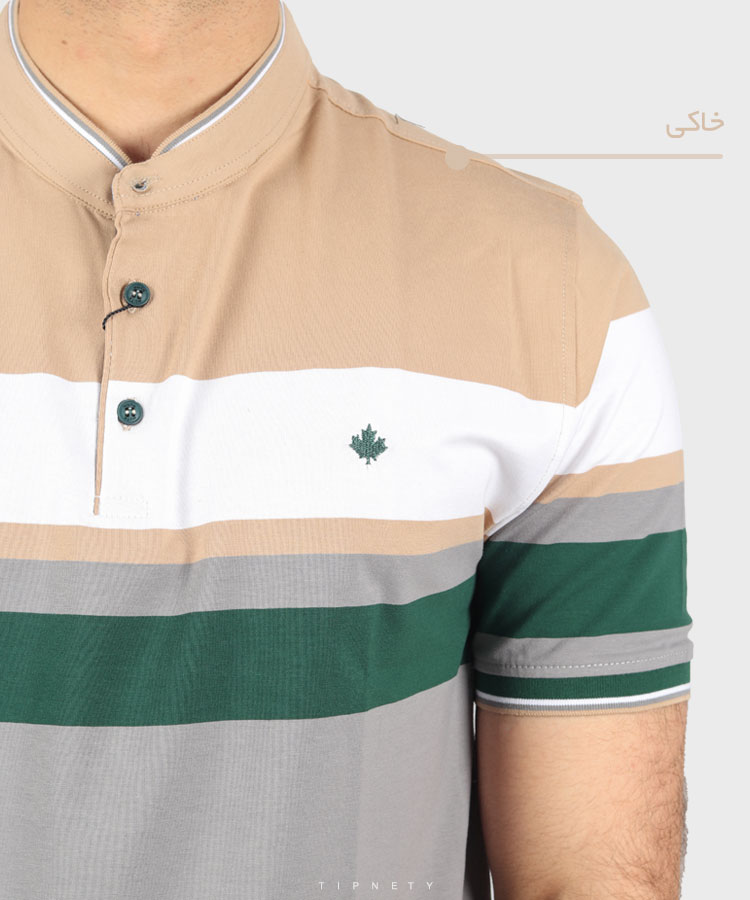                                                                                 خاکی طوسی قرمز خردلی تیشرت یقه دار 7824  - تصویر 7