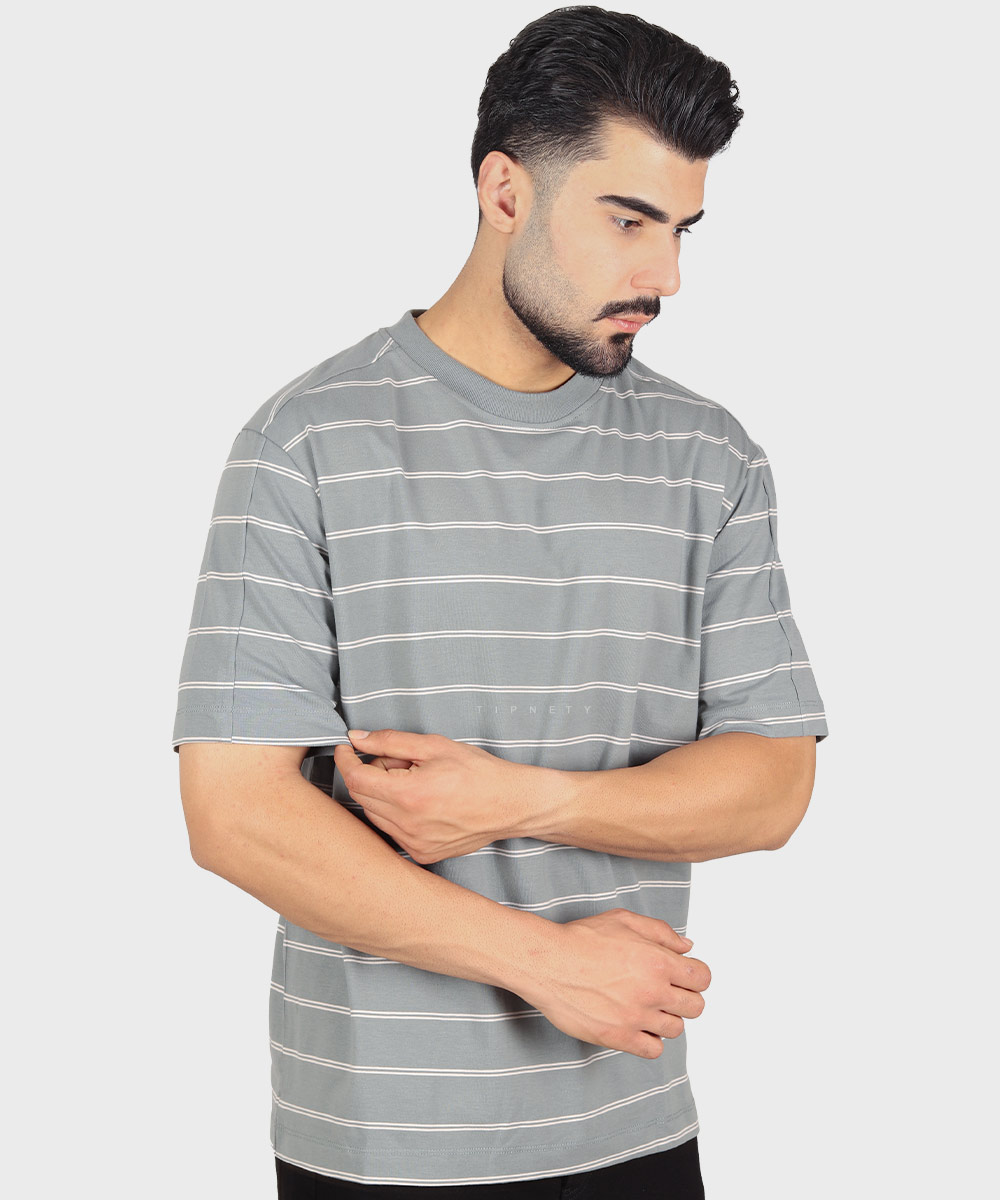                                 طوسی سورمه ای کرم تیشرت لش 1690  - تصویر 15