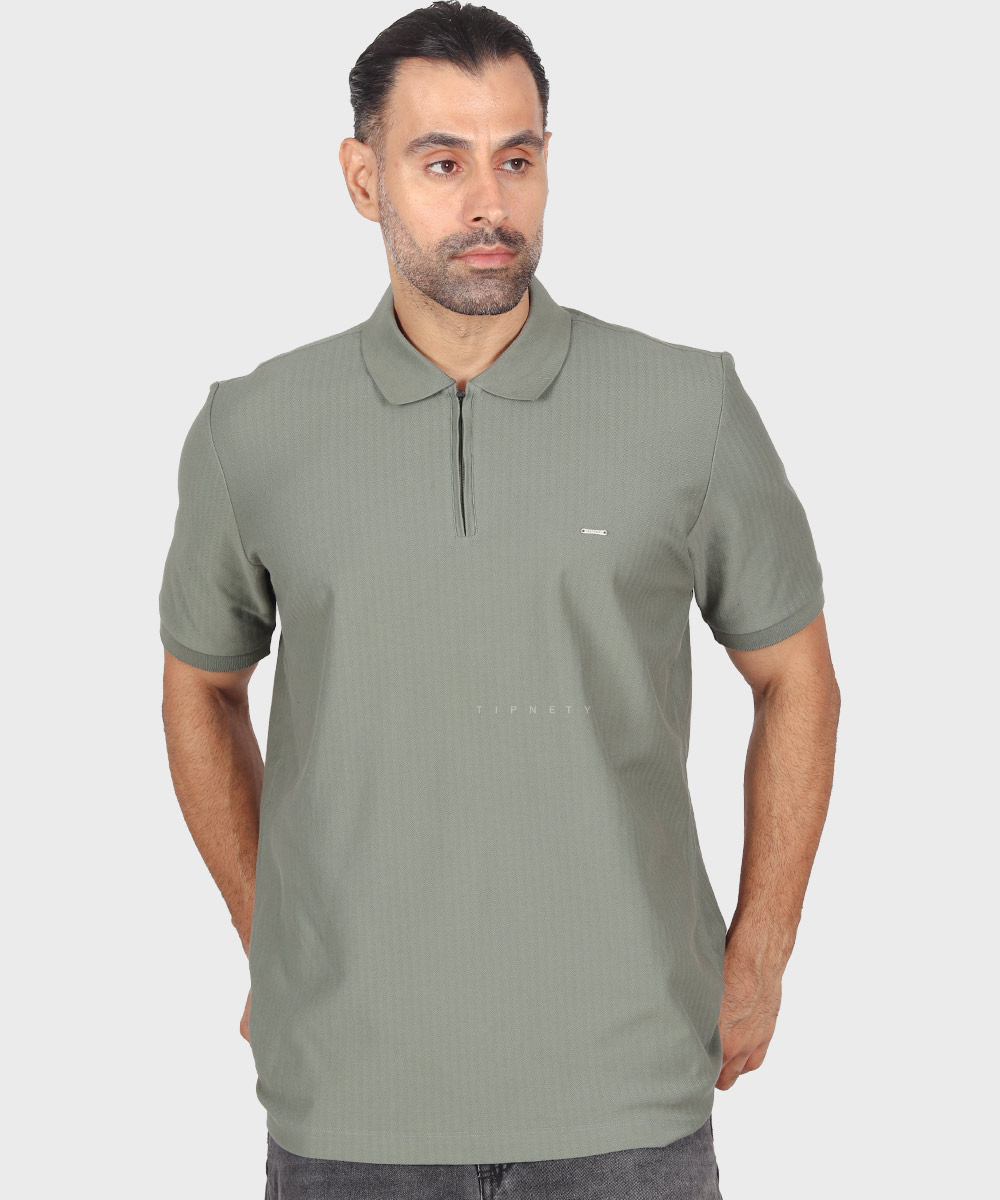             سبز کرم تیشرت یقه دار 0592  - تصویر 13