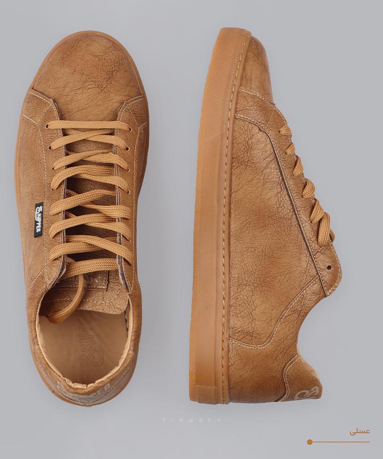                                                                                                                 سورمه ای طوسی یشمی قهوه ای عسلی استخوانی کفش کژوال 5213  - تصویر 8