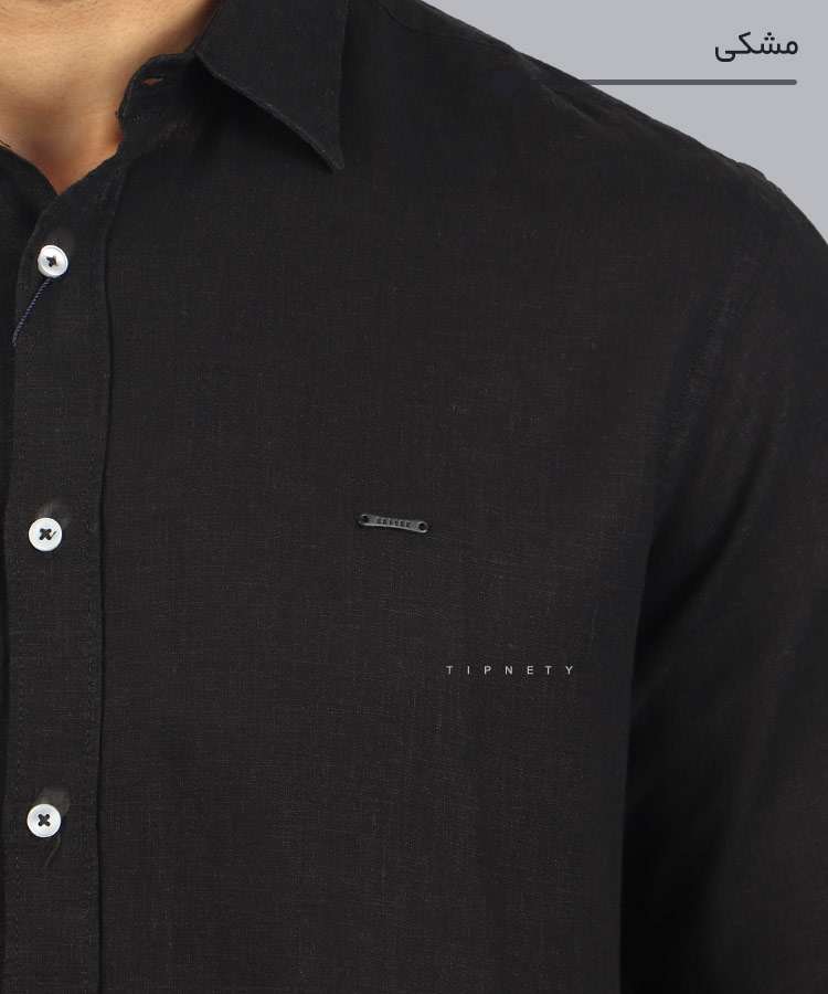                                                                                                 سورمه ای صدری شیری استخوانی مشکی پیراهن لش 5326  - تصویر 10