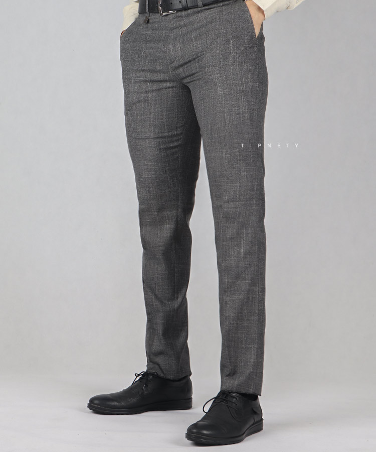 شلوار پارچه ای مردانه راسته طرح دار 0270