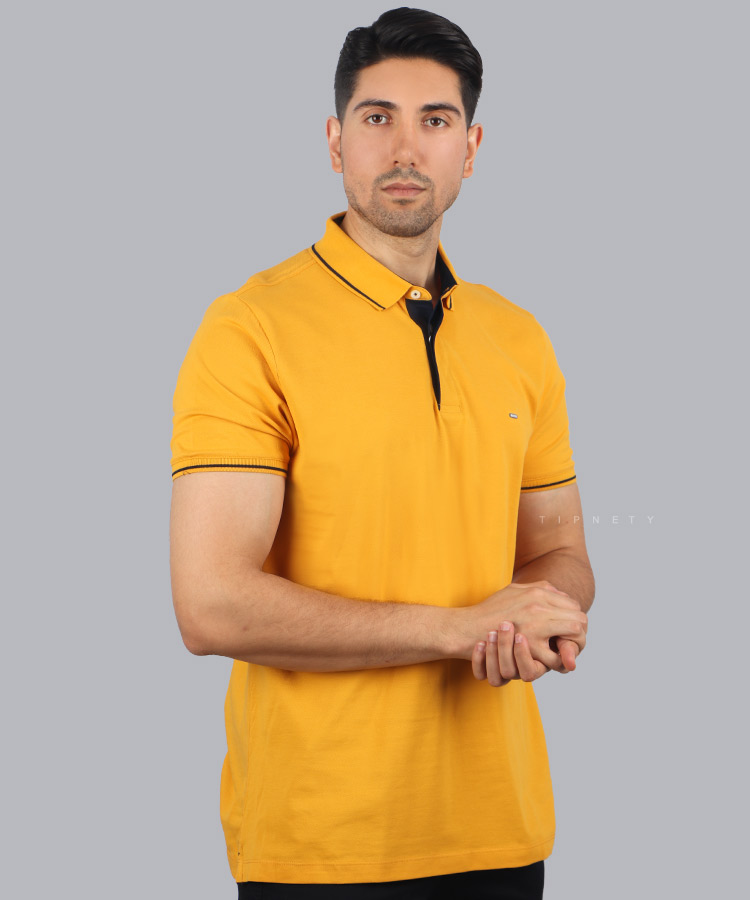 تیشرت یقه دار ساده مردانه 2039