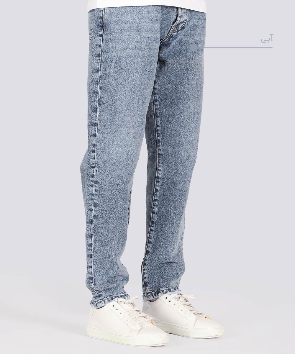             مشکی آبی شلوار جین مام فیت 3920  - تصویر 4