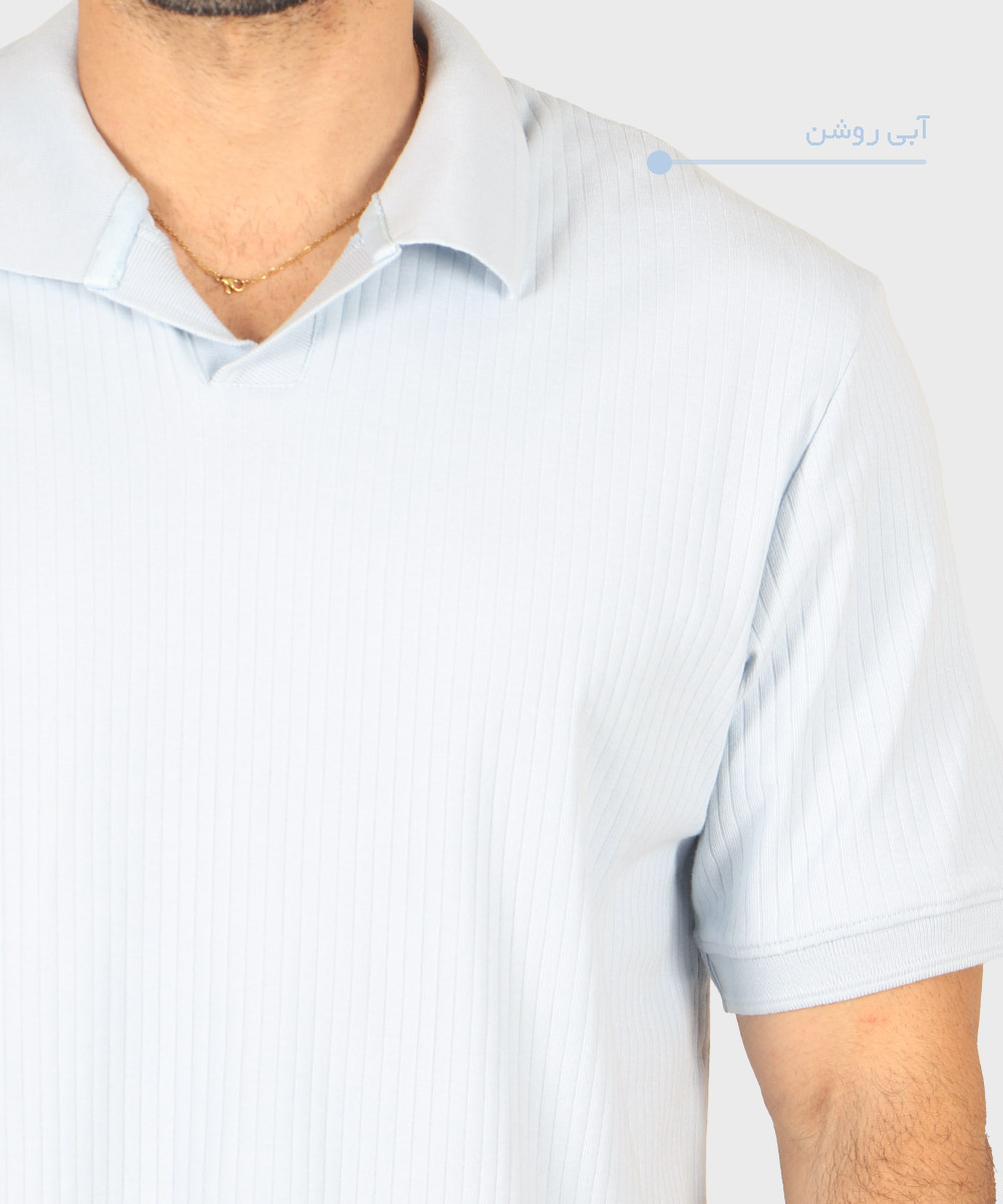                                     سورمه ای صدری آجری آبی روشن مشکی خاکی یشمی کرم تیشرت یقه دار 1756  - تصویر 15