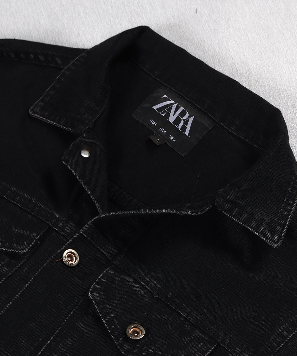 کت جین ذغالی ساده 0264