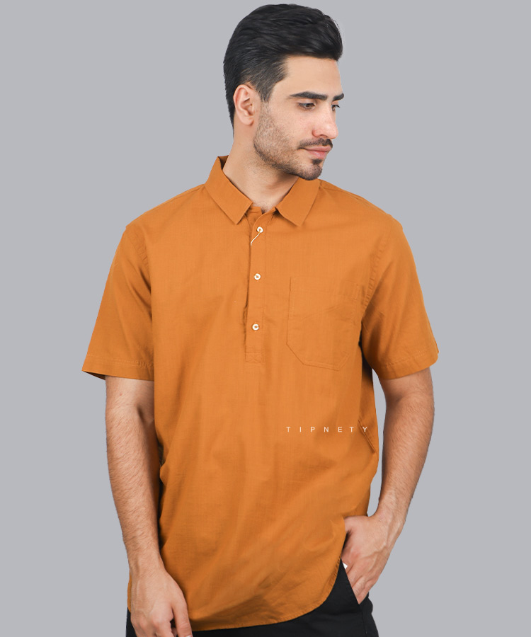 پیراهن لش و لینن مردانه جیب دار 5147