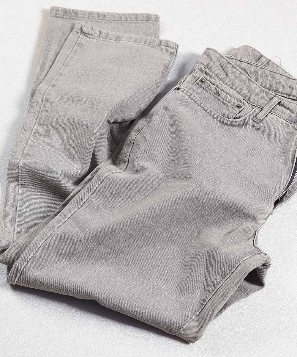 شلوار جین مام فیت مردانه طوسی 0804