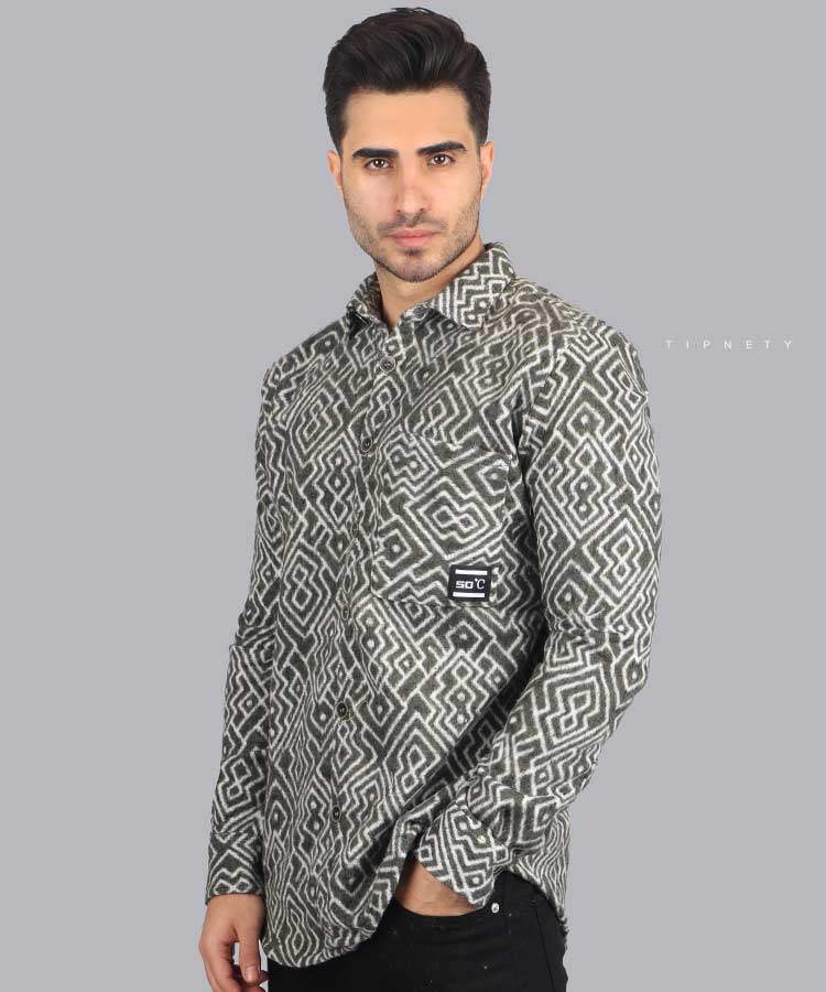                                                                         مشکی سبز پاییزه پیراهن 0740  - تصویر 3