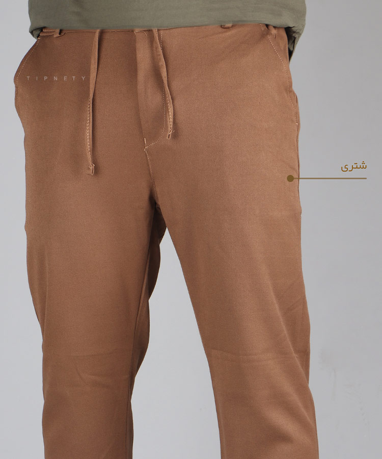                                                                                                                                                             شتری طوسی روشن طوسی تیره سورمه ای مشکی شلوار کتان فیت 3215  - تصویر 3