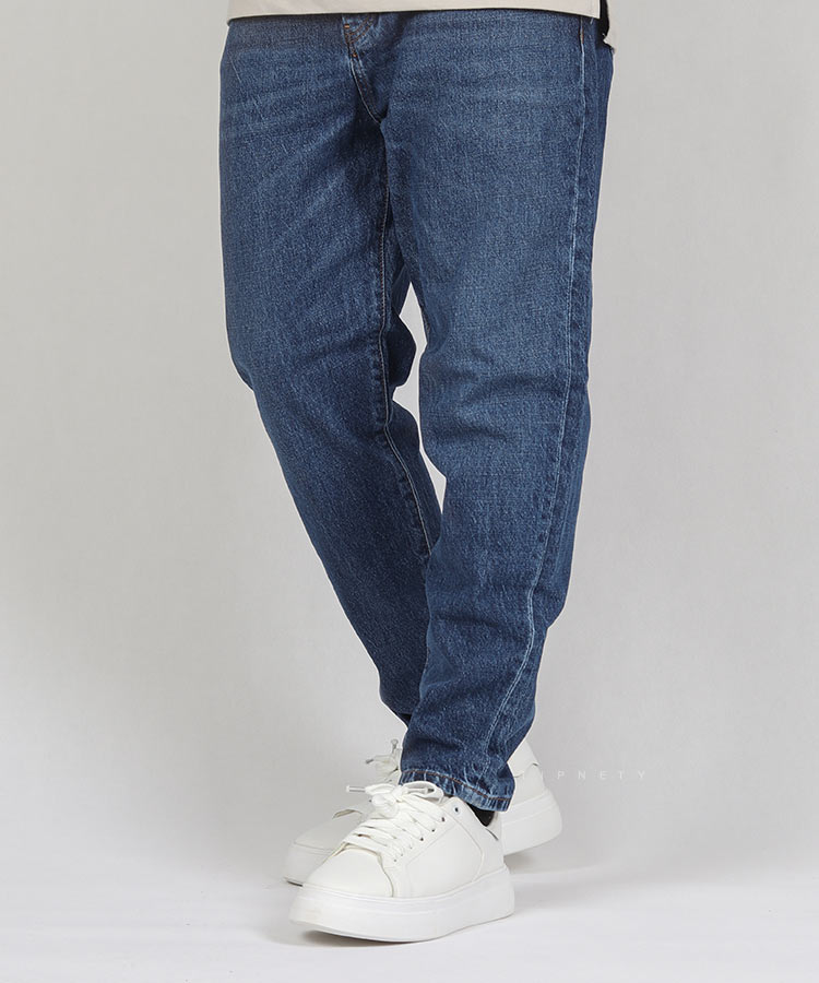             آبی تیره شلوار جین مام فیت 0131  - تصویر 3