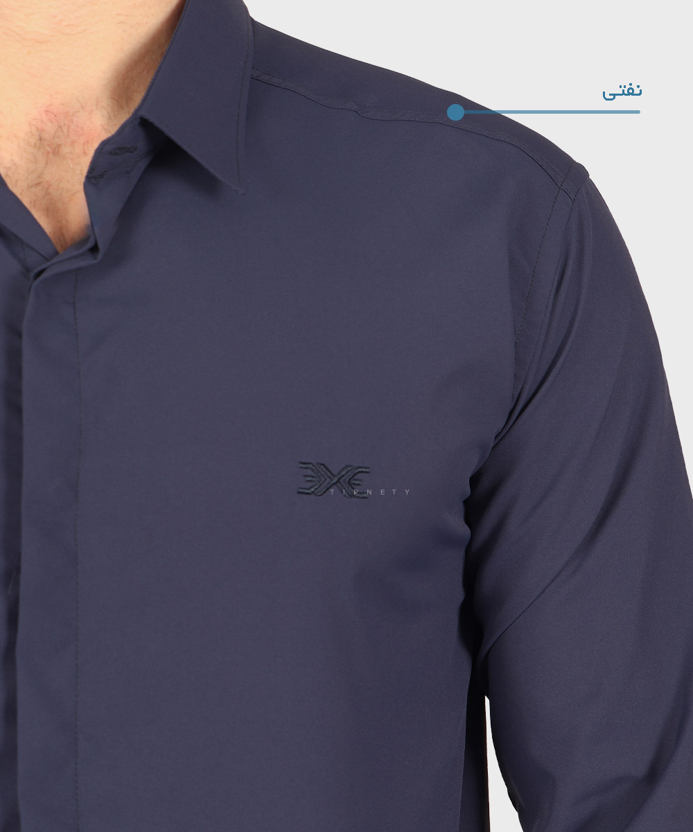                                           آبی روشن سبز مشکی یشمی یاسی نفتی پیراهن آستین بلند فیت 0939  - تصویر 6