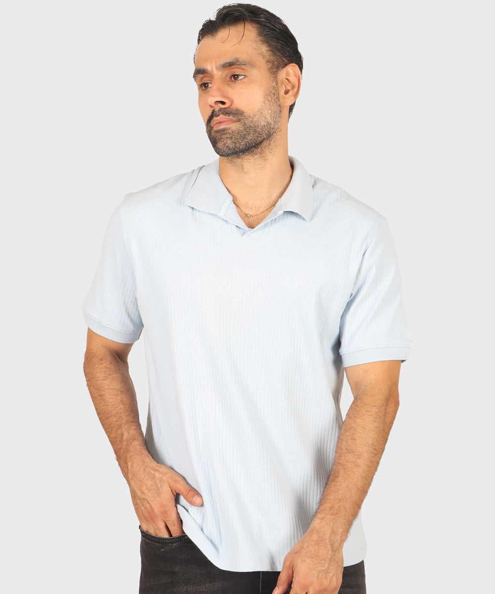                                     سورمه ای صدری آجری آبی روشن مشکی خاکی یشمی کرم تیشرت یقه دار 1756  - تصویر 7