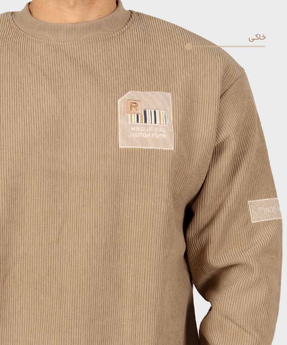                                         خاکی طوسی مشکی پاییزه پلیور 9803  - تصویر 5