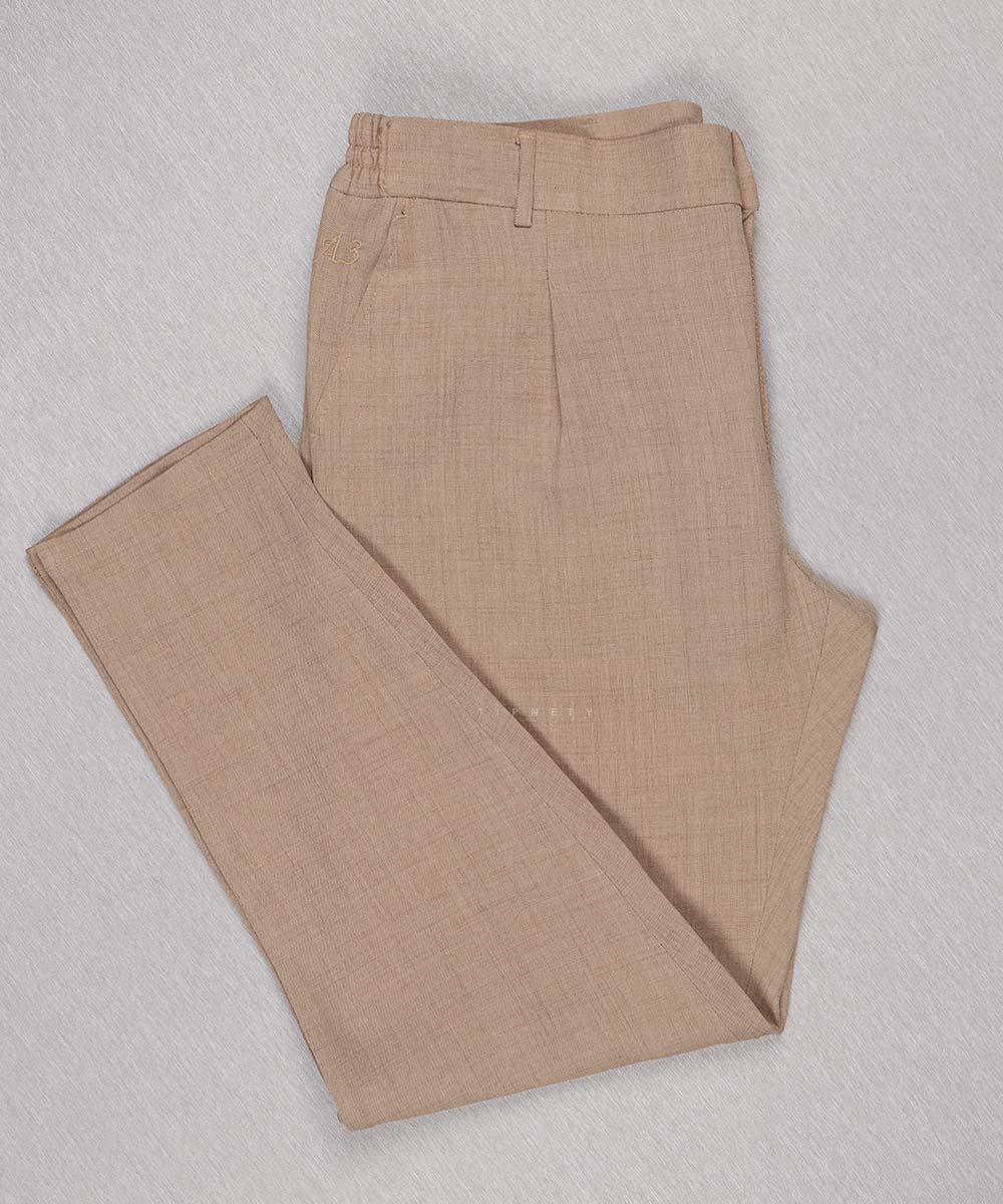                                                                 طوسی کرم شکلاتی شلوار پارچه ای مام فیت 0920  - تصویر 7