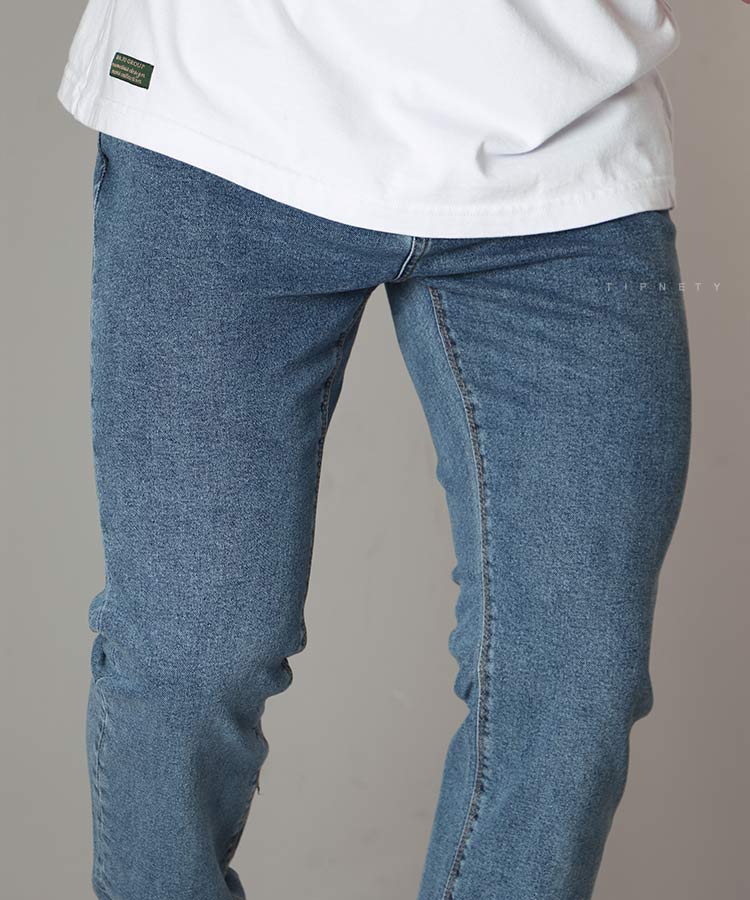 شلوار جین اسلیم مردانه آبی روشن 3651