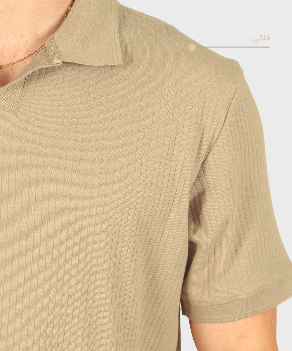                                     سورمه ای صدری آجری آبی روشن مشکی خاکی یشمی کرم تیشرت یقه دار 1756  - تصویر 11