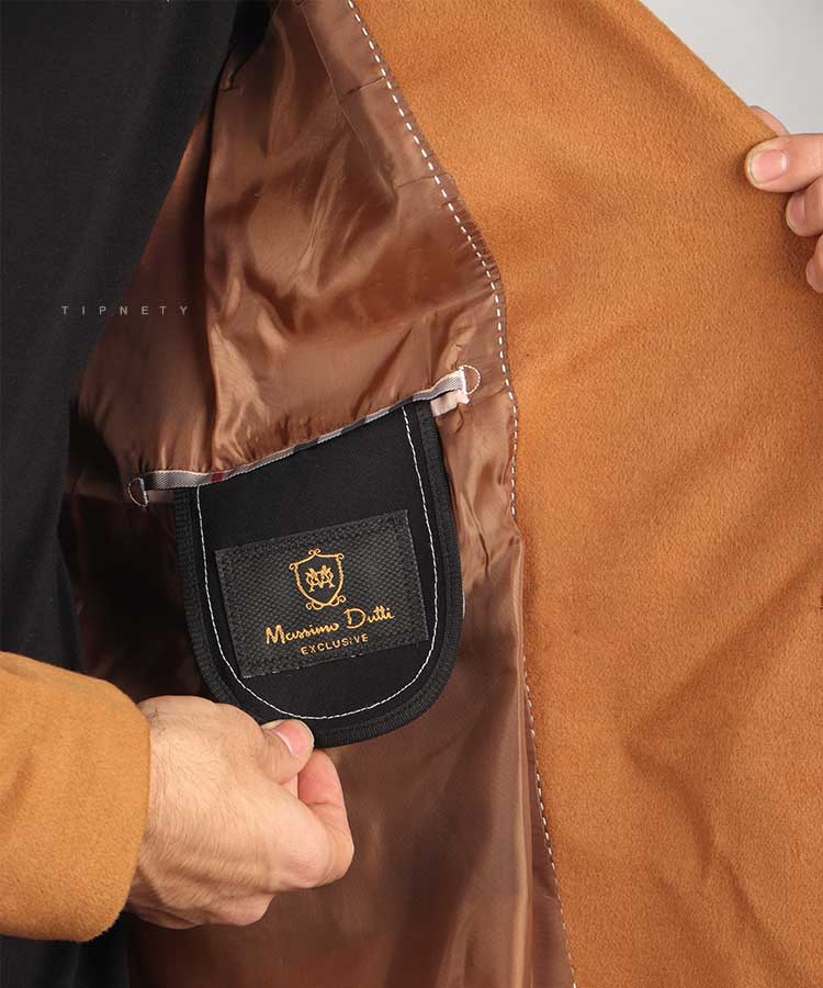                                                                     مشکی   عسلی زمستانه پالتو 0035  - تصویر 3