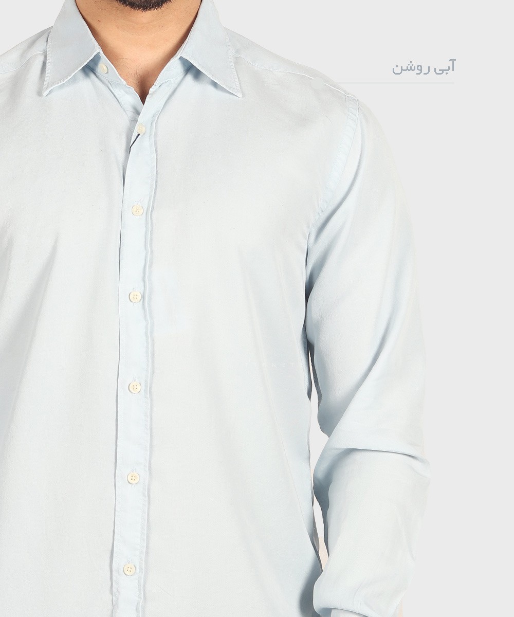     روشن               آبی آبی روشن سورمه ای نسکافه ای لجنی مشکی نفتی سفید پیراهن لش 1700  - تصویر 7