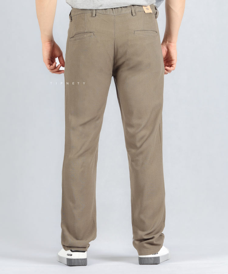                                                                                                                               خاکی استخوانی زیتونی سبز کرم سفید مشکی لجنی شلوار پارچه ای لینن 0072  - تصویر 15