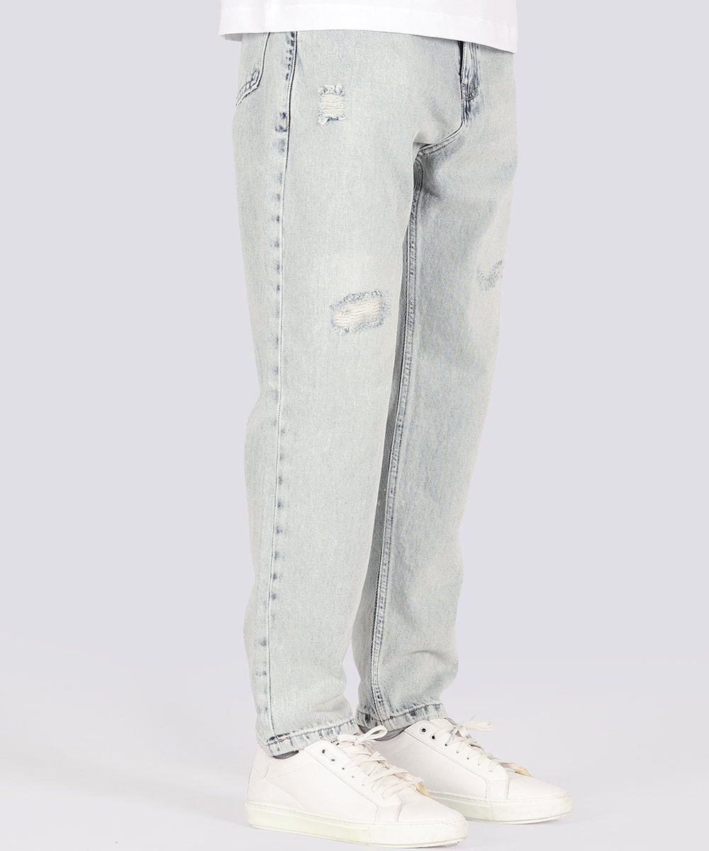     آبی یخی شلوار جین مام فیت 2515  - تصویر 4