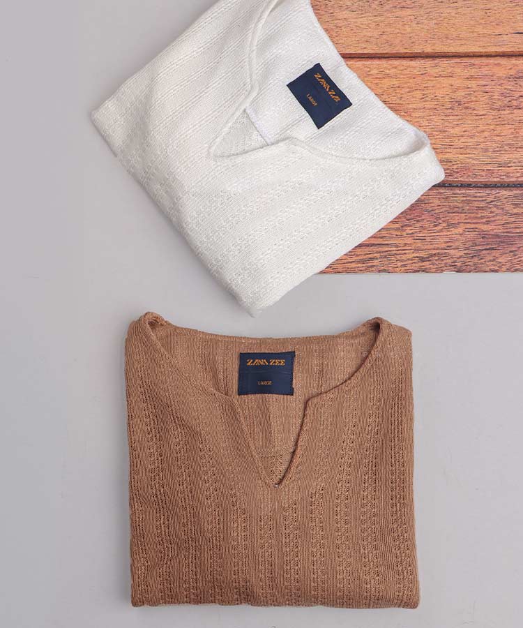                                                                                           سفید طوسی دارچینی تیشرت کوبایی 1105  - تصویر 6