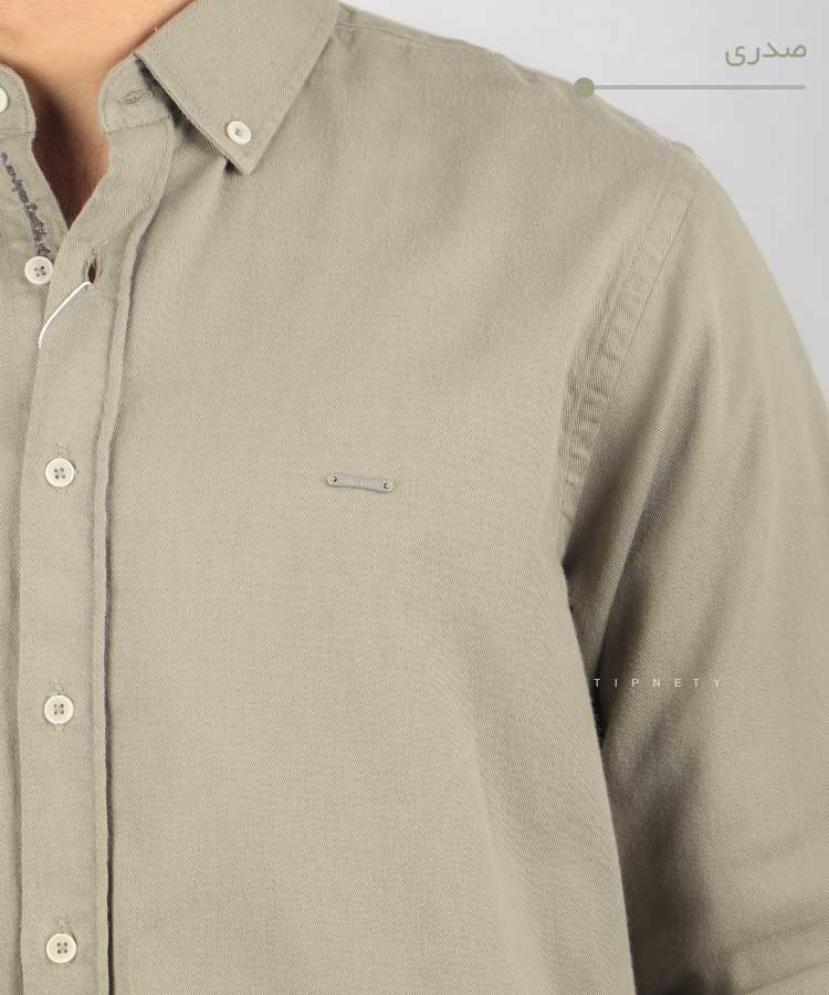                                                                                                                                     مشکی آبی روشن صدری خاکی سفید پیراهن آستین بلند فیت 5233  - تصویر 7