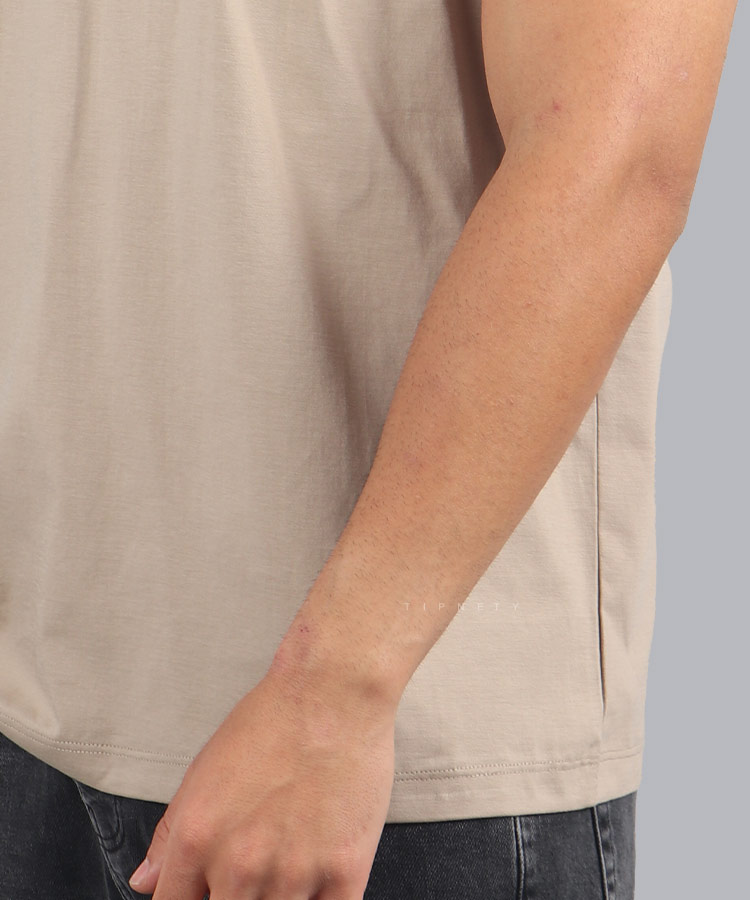                             کرم تیره تیشرت بیسیک 9121  - تصویر 4