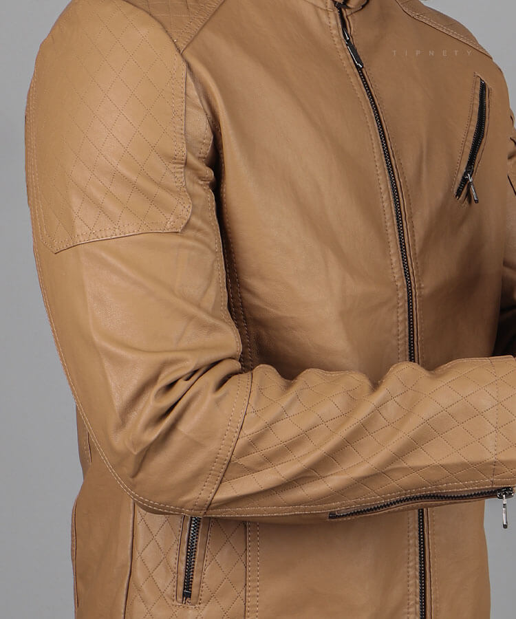                                                                                                                                               شکلاتی یشمی     مشکی زمستانه کت چرم 2318  - تصویر 13