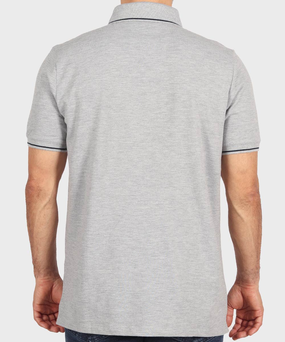         ملانژ سورمه ای مشکی تیشرت یقه دار 0569  - تصویر 9